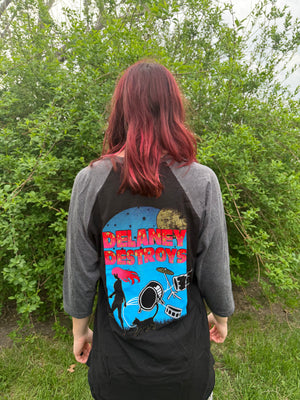 DELANEY DESTROYS RAGLAN TEE