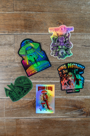 HOLOGRAPHIC MONSTERS STICKER 5 PACK