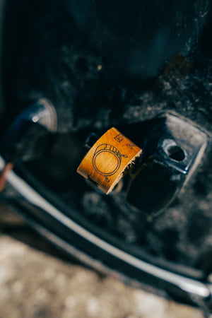 DESTRUCTION LEATHER KEY TAG