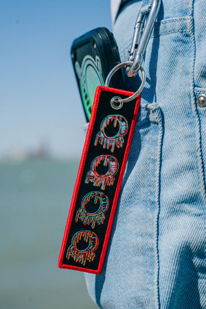 3D DRUM KEY RED FLIGHT TAG