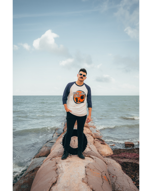 DESTROY LEAGUE BLUE RAGLAN