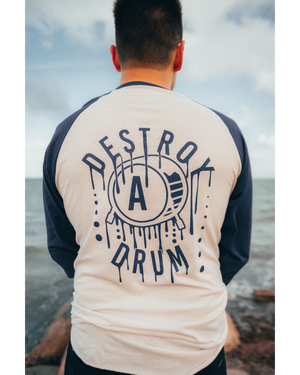 DESTROY LEAGUE BLUE RAGLAN