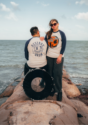 DESTROY LEAGUE BLUE RAGLAN