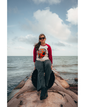 DESTROY LEAGUE RED RAGLAN