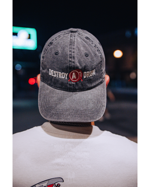Portland Embroidered Black Dad Cap
