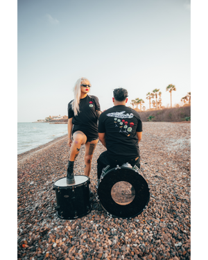 DROP DRUMS NOT BOMBS TEE