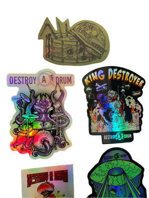 HOLOGRAPHIC MONSTERS STICKER 5 PACK