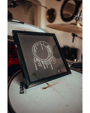 CUSTOM HAND ETCHED GLASS DRIP LOGO FRAME