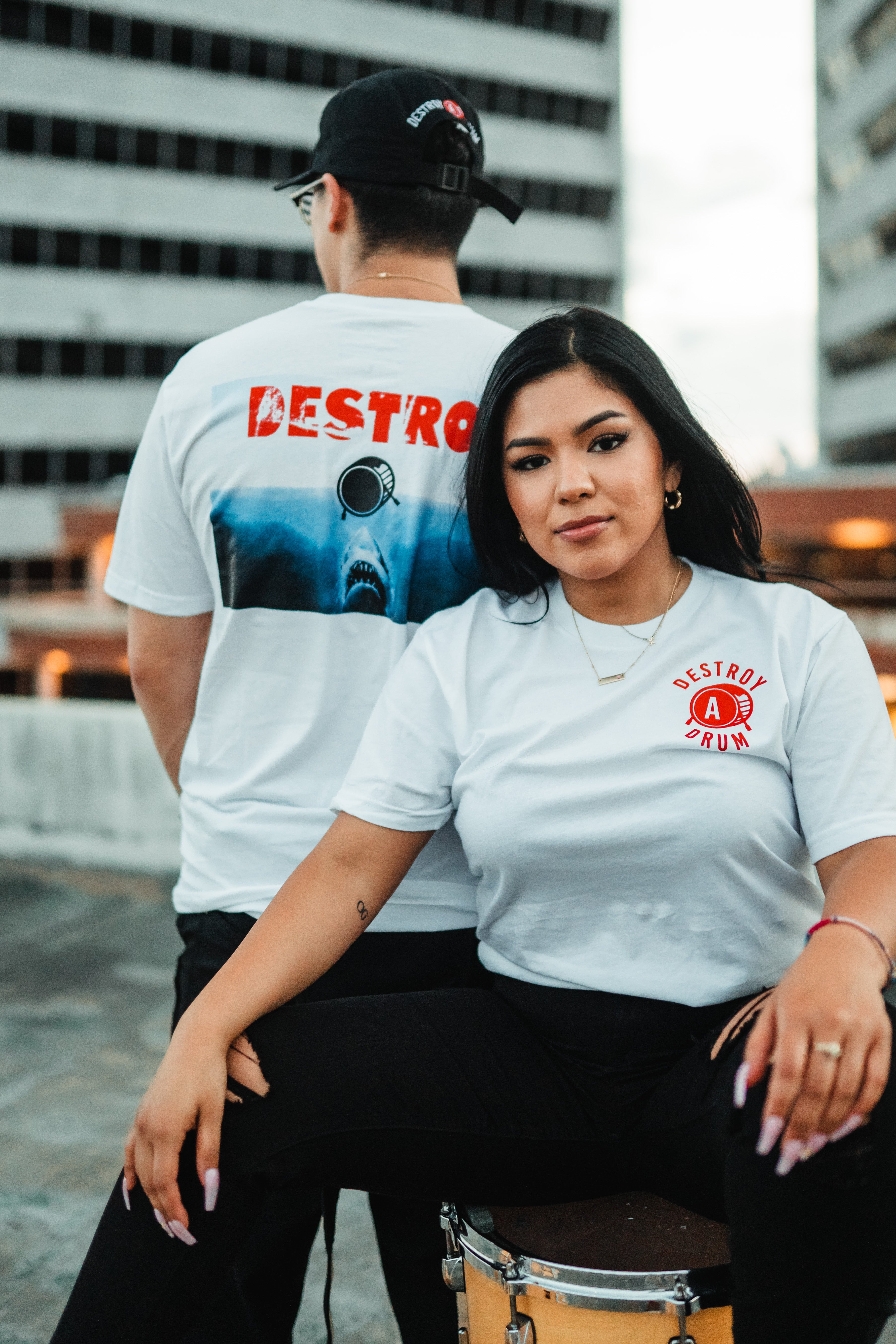JAWS TEE - Destroy A Drum