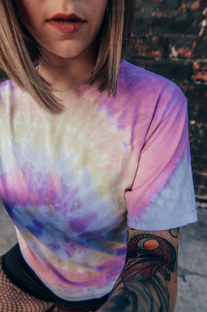 1 OF 1 Embroidered Signature Drip Logo Tie-Dye Tee