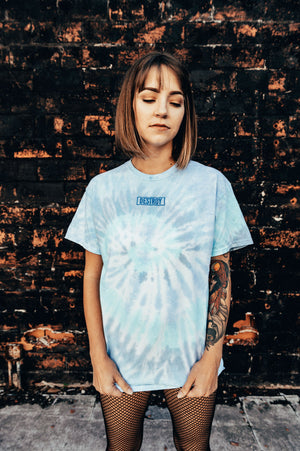1 OF 1 Embroidered HIT HARD Puddle Tie-Dye Tee