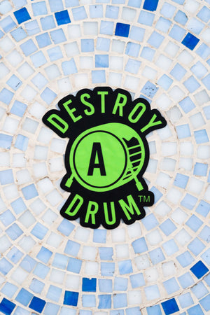 Destroy A Drum Large Lucky Green Decal