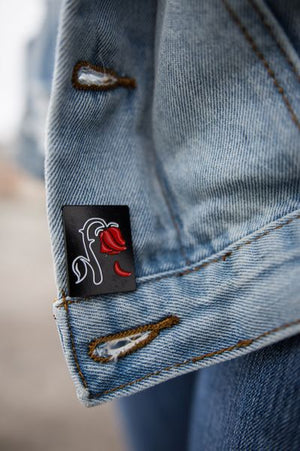 Red Floral Pin