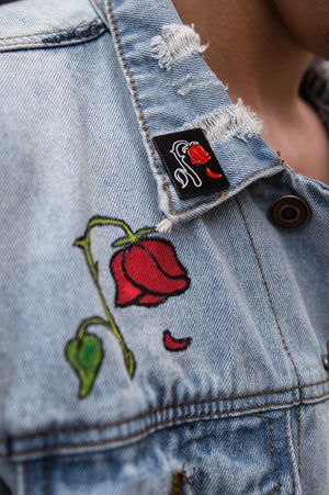 Red Floral Pin